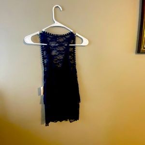 Dark blue/violet lace tank for women